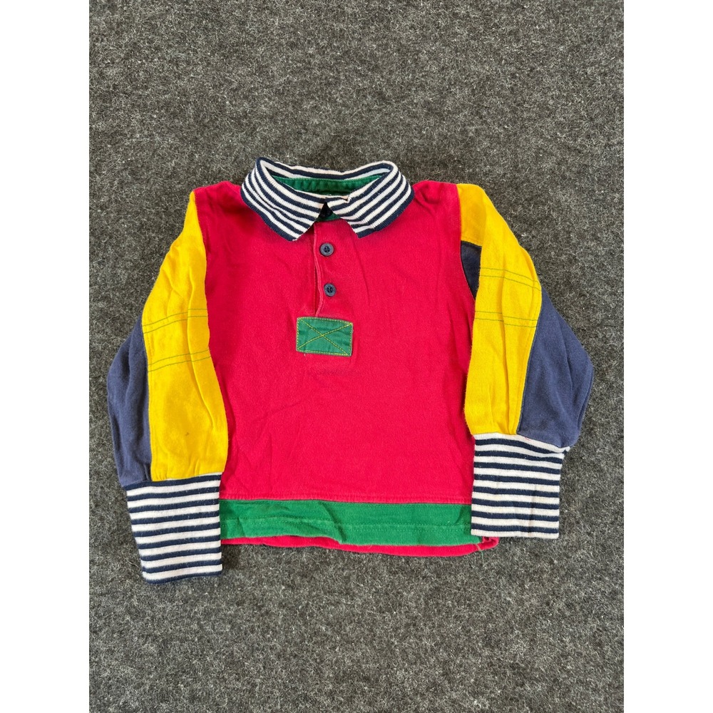 Vintage 90s McKids Colorblock Long Sleeve Polo Kids Mcdonalds Multicolor Rugby